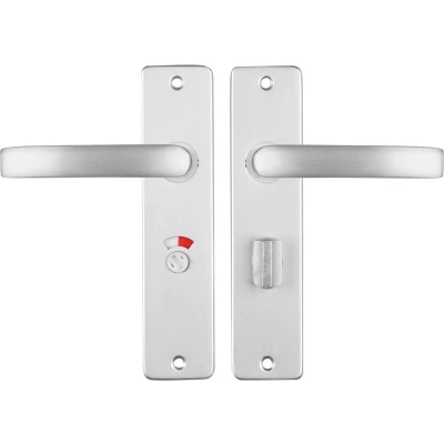 Afbeelding van Deurklink met wc sluitingschild Starx 57 mm (Aluminium)