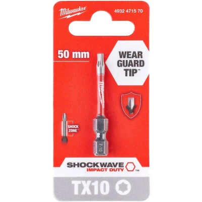Afbeelding van Milwaukee Accessoires SchroefBIT ShW TX10 50mm 1pc 4932471570