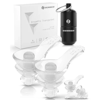 Afbeelding van Senner ® DreamPro Oordoppen voor rustige slaap Gehoorbescherming ideaal in lawaaierige omgevingen en zijslapers Anti snurk oordopjes Hypoallergeen 2 maten, met aluminium behuizing