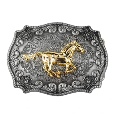 Afbeelding van FUXIU Lange Hoorn Bull Metalen Riem Gesp Voor Mannen Cowboy Western Gesp, Galloping Paard, As detailed discription
