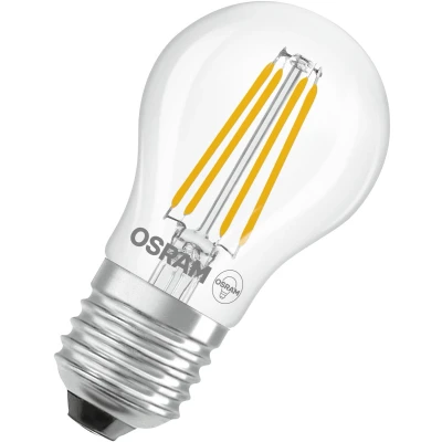 Afbeelding van OSRAM LED lamp Star Globe P40 Filament, 4000 K neutraal wit, 3,4 W, E27, helder, 470 lm, voor tafel en pendelarmaturen, woonkamer, 15.000 uur
