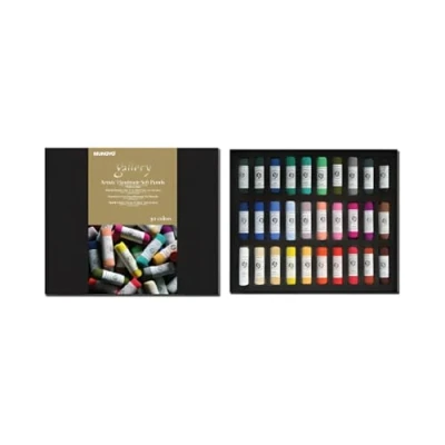 Afbeelding van Mungyo MPHM 30 Gallery Artists&#039; Handmade Soft Pastels, set van handgerolde pastelkrijtjes artistieke kwaliteit, zachte textuur