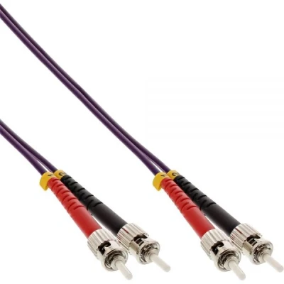 Afbeelding van ST Duplex Optical Fiber Patch kabel Multi Mode OM4 25 meter InLine