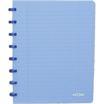 Afbeelding van Atoma Trendy Schrift, Ft A5, 144 Bladzijden, Gelijnd, Transparant Blauw Schrift