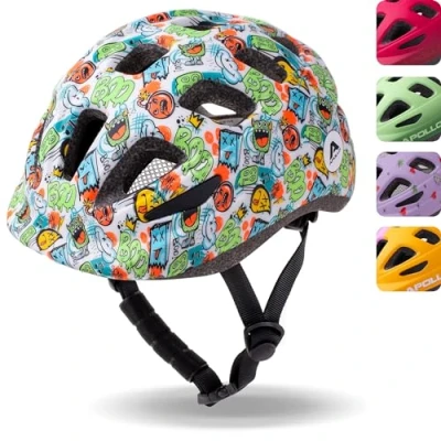 Afbeelding van Apollo kinder fietshelm, helm voor kinderen &amp; tieners, multisport helm, fietshelm meisjes, jongens, kinderhelm vanaf 3 jaar, verstelbare