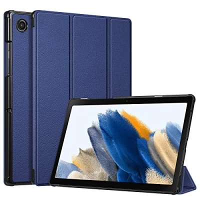 Afbeelding van FINTIE ESBF005 Slim Case voor Samsung Galaxy Tab A8 10.5 Inch 2022 Model (SM X200/X205/X207), Ultra Dunne Lichtgewicht Harde Achterkant Shell Tri Fold Stand Cover met Auto Wake/Sleep, Navy