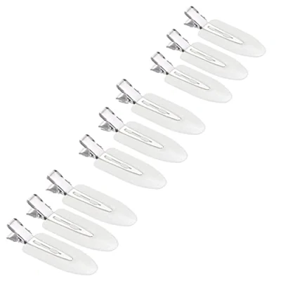 Afbeelding van JeoPoom Naadloze Haarclip [9 Stuks], Haarspeld, Krulclips, Haarspeld Krulclips Geen Buigen Haarclips voor Haarstyling Make up (Wit)