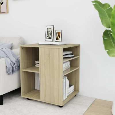 Afbeelding van Kast verrijdbaar 60x53x72 cm spaanplaat sonoma eikenkleurig