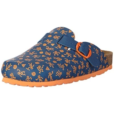 Afbeelding van Lico BIOLINE CLOG KIDS Uniseks, kinderen Clogs, Blauw/oranje, 34 EU