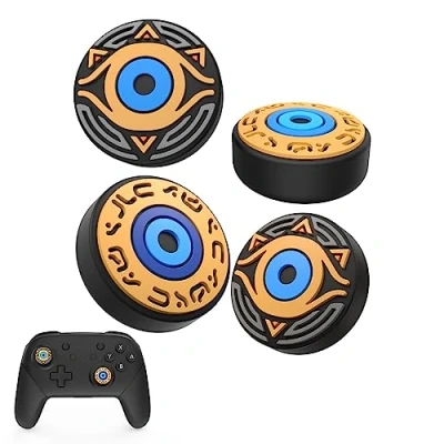 Afbeelding van IINE Joycon Thumb Grip Caps, Gamed Theme Joystick Cover Compatibel met Nintendo Switch/OLED/Switch Lite, Siliconen Caps voor Switch Joy cons (voor Controller)