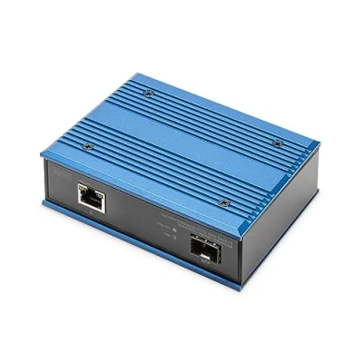 Afbeelding van Digitus DN 652103 1 netwerk media converter 1000 Mbit/s Multimode, Single mode Zwart, Blauw