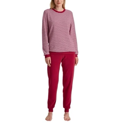 Afbeelding van CALIDA Soft Dreams Rio Pyjama met manchetten, rood, maat 36 38, Rood (Rio Red), 36/38