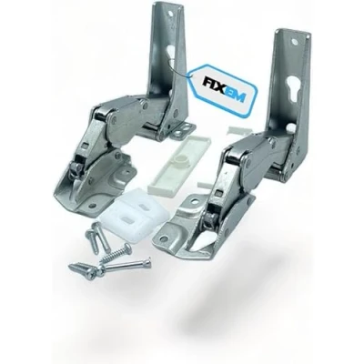 Afbeelding van Fixem® Geschikt voor Whirlpool en Bauknecht Koelkast scharnier Deur 2 stuks 481231018626 / C00636779