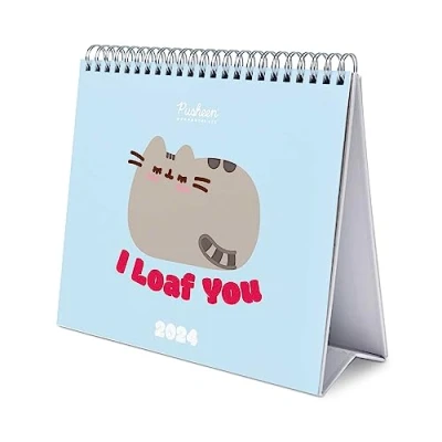 Afbeelding van Grupo Erik Kalender 2024 Pusheen Purrfect Love Collection Bureaukalender 12 maanden met fsc certificaat