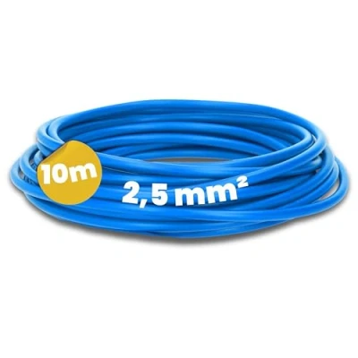 Afbeelding van Kalitec 10 meter H07V K 2,5 mm² blauwe bedradingskabel I kernkabel flexibel PVC enkeladerig meeraderig 2,5mm2 bedrading fijnaderig enkele kabel massief schakeldraad