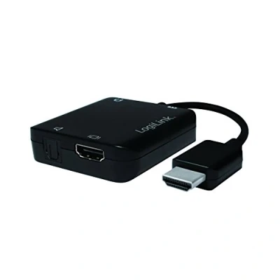 Afbeelding van LogiLink CV0106 Adapter [1x HDMI stekker 1x bus, Toslink bus (ODT)] Zwart