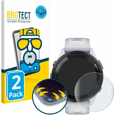 Afbeelding van BROTECT Screenprotector voor Garmin Forerunner 265 (46 mm) Folie Beschermfolie matte volledig dekking (2 Stuks)
