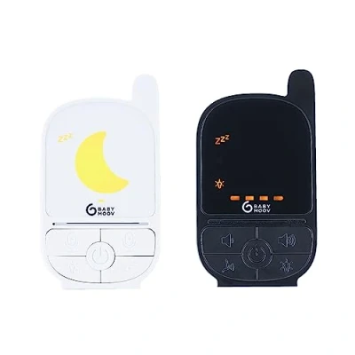Afbeelding van Babymoov A014304 Handy Care Audio Babyfoon Sleep VOX Technologie Bereik 500 m Lang werkende accu Walkietalkie en Nachtlampje,Zwart &amp; Wit