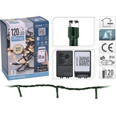 Afbeelding van Kerstverlichting met app 17 meter (120 LEDs, Bluetooth, Binnen/Buiten)