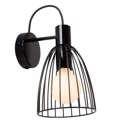 Afbeelding van Lucide MACARONS Wandlamp 1xE27 Zwart