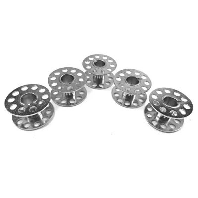 Afbeelding van 5 metalen spoelen voor Necchi 559 naaimachine