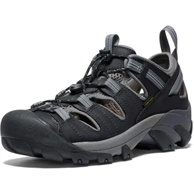 Afbeelding van Keen Newport H2 Heren Wandelsandalen Black/Steel Grey Grijs Polyester Maat 44 K1022252