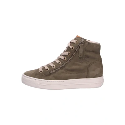 Afbeelding van Paul Green Sneakers laag, Dames, Maat: 36, Olivmittelbraun Nubukleer