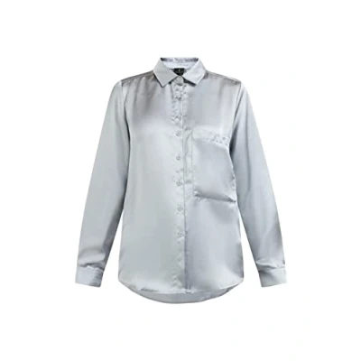 Afbeelding van DreiMaster Klassik Dames hemdblouse casnagie 31224893, grijsblauw, L, Donkerblauw, L