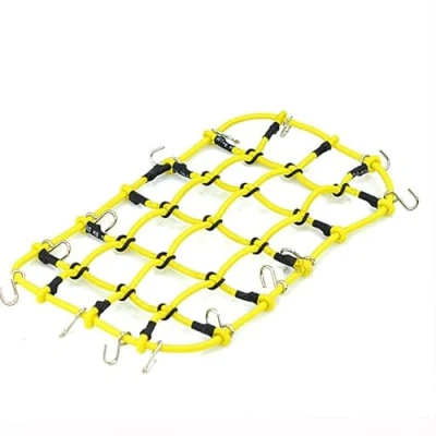 Afbeelding van RC bagagenet imperiaal accessoires elastisch opbergnet met haak voor 1/10 auto crawler monstertrucks compatibel D90 SCX10 90046 Traxxas TRX 4 geel