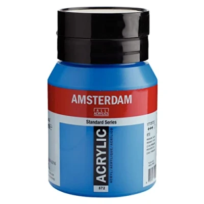 Afbeelding van Amsterdam acrylverf, flesje van 500 ml, primair cyaan