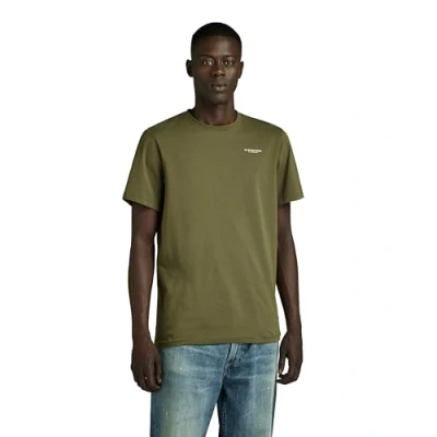 Afbeelding van G Star Tshirt basic, Heren, Maat: Small, Shadow olive