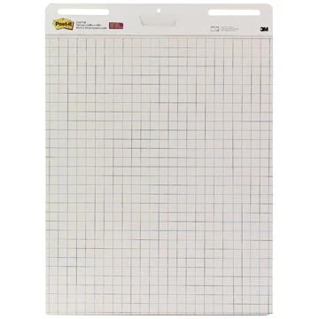 Afbeelding van Post it® Super Sticky zelfklevende flipovervel raster papier 2 blokken 635 mm x 762