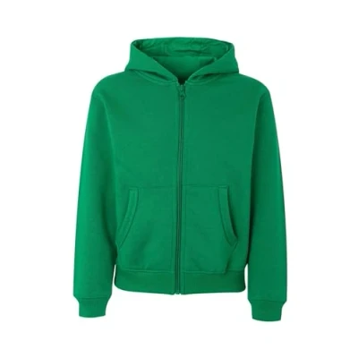 Afbeelding van Mukua Byron Kids Sweatshirt met ritssluiting en capuchon, groen (Kelly Green), maat 5/6