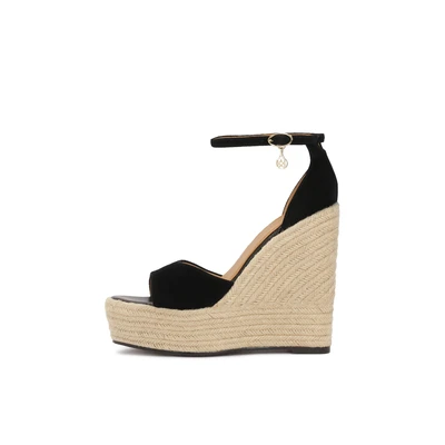 Afbeelding van Kazar Bells Sandalen met hoge hak, Dames, Maat: 38, Black Veloursleer