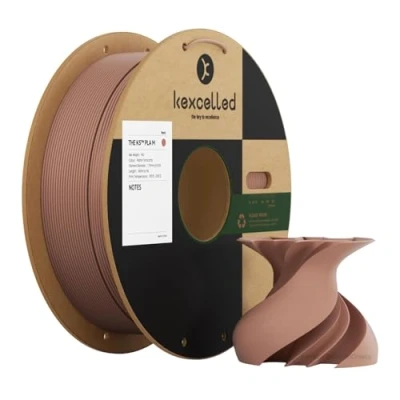 Afbeelding van kexcelled Mat PLA Filament 1,75mm +/ 0,03mm, Glansvrije kleur, Matte Textuur, 3D Printing Filament, 1kg Spoel (2,2lbs), Geschikt voor de Meeste FDM Printers, Verbeterde Tidy Wrap, Terracotta