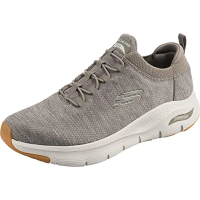 Afbeelding van Skechers Arch Fit Waveport Sneaker voor heren, Taupe Mesh Trim, 41 EU