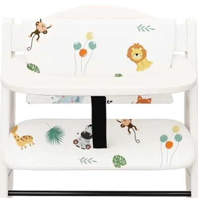 Afbeelding van Stoelverkleiner Kinderstoel Kussen Baby Zitkussen 2 delig Stoelkussen voor Hauck Stokke Hoge Babystoel Trapstoel Waterafstotende Bekleding Safari