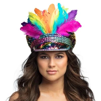 Afbeelding van Boland Pet Rainbow Chief Multi 58 Volwassenen Unisex Pride Glitter Glamour