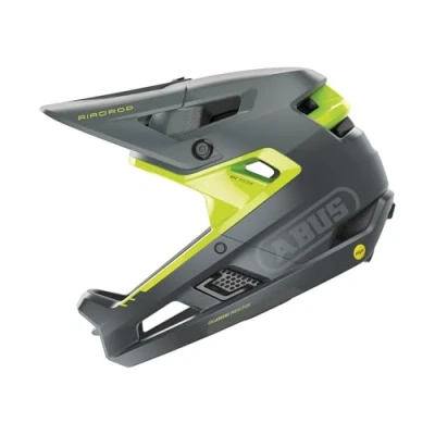 Afbeelding van ABUS Fullface helm MTB AirDrop MIPS Downhill, Freeride &amp; Enduro in grootte verstelbaar en top ventilatie voor volwassenen, grijs, maat L/XL