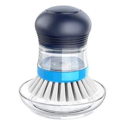 Afbeelding van MR.SIGA Zeep Doseert Palmborstel Opbergset, Keukenborstel met Houder voor Pot Pan Sink Reiniging, 1 Set
