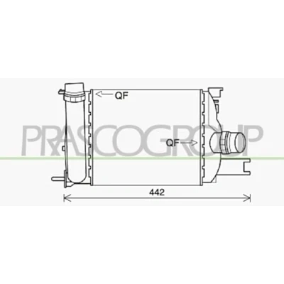 Afbeelding van Intercooler, inlaatluchtkoeler PRASCO DA226N001