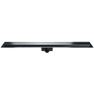 Afbeelding van Van den berg finish line douchegoot en rooster 50mm zijuitlaat waterslot sifon 900x50x100mm abs rvs 304 mat zwart 684 900 m8