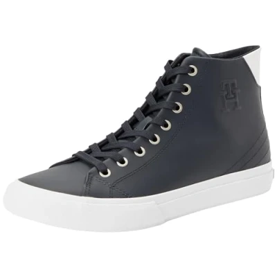 Afbeelding van Tommy Hilfiger Heren TH HI Vulc Street LTH ESS gevulkaniseerde sneaker, Desert Sky, 10 UK, woestijn hemel, 44 EU