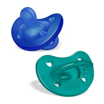 Afbeelding van Chicco PhysioForma Fopspeen van silicone, 16 36 maanden, set met zachte en rubberen pads, ondersteunt de fysiologische ademhaling bevordert juiste ontwikkeling mond, lichtblauw