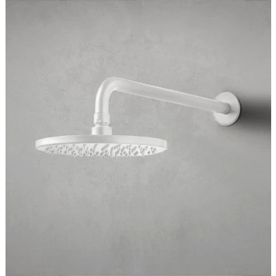 Afbeelding van Waterevolution Flow hoofddouche 200mm met muuraansluiting mat wit T1641BR