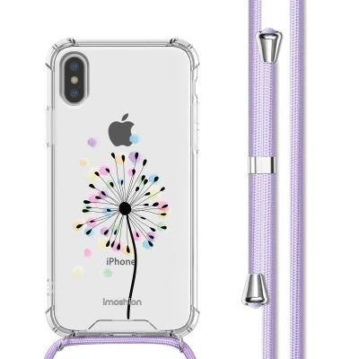 Afbeelding van Apple iPhone X Hoesje Kunststof iMoshion Softcase/Koordhoesje/Backcover Sandstone Dandelion Telefoonhoesje