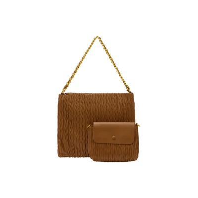 Afbeelding van faina 2IN1 SET Shopper, Dames, Maat: One Size, Brown