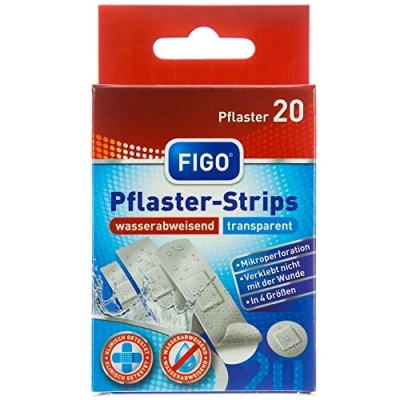 Afbeelding van Figo waterafstotende pleisters 20 stuks Transparant