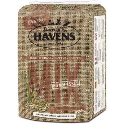 Afbeelding van Havens Mix 15 kg Paardenvoer Ruwvoermix Hoog Vezelgehalte Hoogwaardige Eiwitten Laag in Suikers en Zetmeel Universeel Toepasbaar