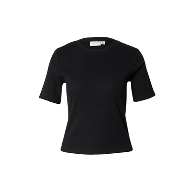 Afbeelding van VILA MIT Kurzen ÄRMELN Rundhals Tshirt basic, Dames, Maat: XS, Black beauty